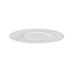 Talerze deserowe porcelanowe z nieregularnym wzorem Leggero białe, 4 szt - Pomax