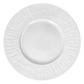 Talerze obiadowe porcelanowe z nieregularnym wzorem Leggero 27 białe, 4 szt - Pomax