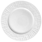 Talerze obiadowe porcelanowe z nieregularnym wzorem Leggero 29 białe, 4 szt - Pomax