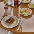 Talerze obiadowe z porcelany Biscotti greige, 4 szt - Pomax