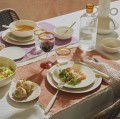 Talerze obiadowe z porcelany Biscotti ecru, 4 szt - Pomax