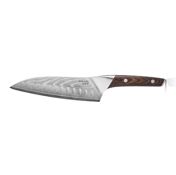Santoku knife Nordic Kitchen, japanese damascus steel pakkawood - Eva Solo