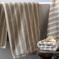 Ręcznik frotte w paski Bonnie Beige 50x70 cm - Tell Me More