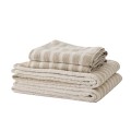 Ręcznik frotte w paski Bonnie Beige 50x70 cm - Tell Me More