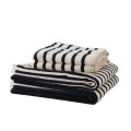 Ręcznik frotte w paski Bonnie Black 50x70 cm - Tell Me More