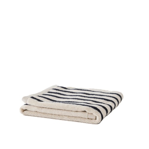 Ręcznik frotte w paski Bonnie Black 50x70 cm - Tell Me More