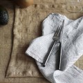 Podkładki na stół materiałowe z lnu tkanego ręcznie Marion Pampas, 4 szt - Tell Me More