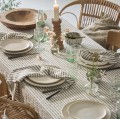 Lniany obrus w paski Leon 175x175, Seagrass - Tell Me More