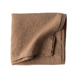 Obrus z miękkiego lnu stone washed 145x270, Hazelnut - Tell Me More