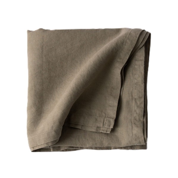 Obrus z miękkiego lnu stone washed 145x270, Olive - Tell Me More