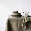 Obrus z miękkiego lnu stone washed 145x270, Olive - Tell Me More