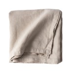 Obrus z miękkiego lnu stone washed 145x270, ciepły szary - Tell Me More