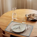 Podkładki materiałowe na stół z niebieską lamówką, 6 szt - Andersen Furniture