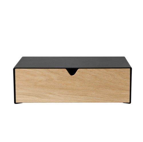 Półka wisząca z szufladą Keep, czarna - Andersen Furniture
