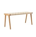 Drewniana ławka z plecionym siedziskiem Seat - Andersen Furniture