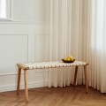 Drewniana ławka z plecionym siedziskiem Seat - Andersen Furniture
