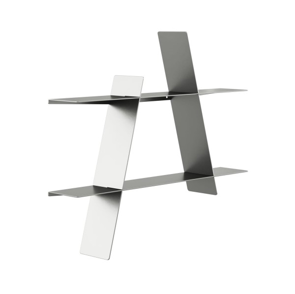 Półka na ścianę metalowa A-Shelf 52x9x46, srebrna stal - Andersen Furniture
