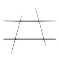 Półka na ścianę metalowa A-Shelf 78x12x67, srebrna stal - Andersen Furniture