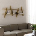 Półka na ścianę metalowa A-Shelf 78x12x67, kolor mosiądz - Andersen Furniture
