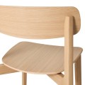 Krzesła drewniane minimalistyczne Anch bielony dąb, 2 szt - Andersen Furniture