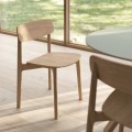 Krzesła drewniane minimalistyczne Anch bielony dąb, 2 szt - Andersen Furniture