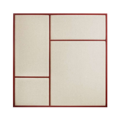 Tablica na notatki Nouveau Pin 62x62, Basque Red Canvas - PLEASE WAIT to be SEATED