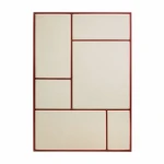 Tablica na notatki Nouveau Pin 89x62, Basque Red Canvas - PLEASE WAIT to be SEATED
