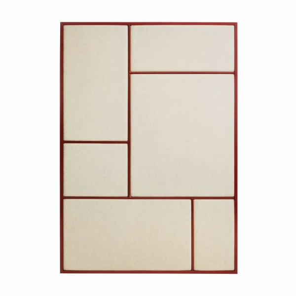Tablica na notatki Nouveau Pin 89x62, Basque Red Canvas - PLEASE WAIT to be SEATED