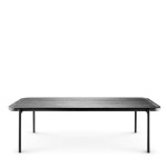 Niski prostokątny stolik kawowy z drewnianym blatem Savoye czarny 50x120 - PLEASE WAIT to be SEATED