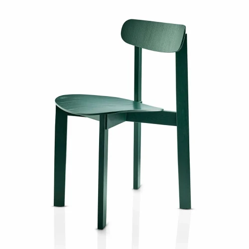 Nowoczesne krzesło drewniane Bondi jesionowe, zielone - PLEASE WAIT to be SEATED
