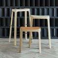 Stołek drewniany Crofton, naturany - PLEASE WAIT to be SEATED