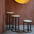 Hoker kuchenny Hardie 64, czarny z jesionowym siedziskiem - PLEASE WAIT to be SEATED