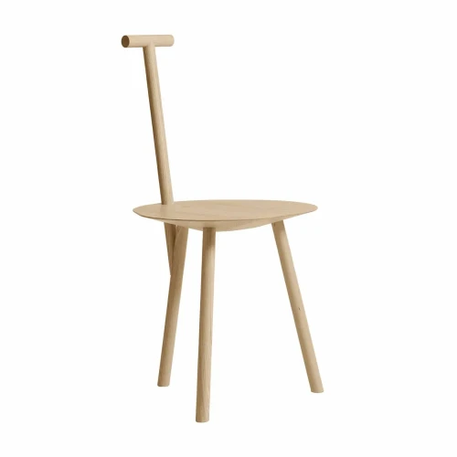 Minimalistyczne krzesło drewniane Spade, naturalne - PLEASE WAIT to be SEATED