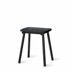 Stołek z jesionowym siedziskiem, Tubby Tube Black 45 - PLEASE WAIT to be SEATED