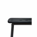 Stołek z jesionowym siedziskiem, Tubby Tube Black 45 - PLEASE WAIT to be SEATED
