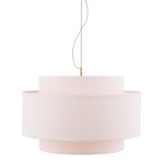 Lampa wisząca tekstylna bouclé Noah 70, biała - Globen Lighting