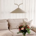 Designerska lampa wisząca Curve 50, beżowa - Globen Lighting