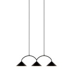 Designerska lampa wisząca Curve 3, czarna - Globen Lighting