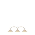 Designerska lampa wisząca Curve 3, beżowa - Globen Lighting
