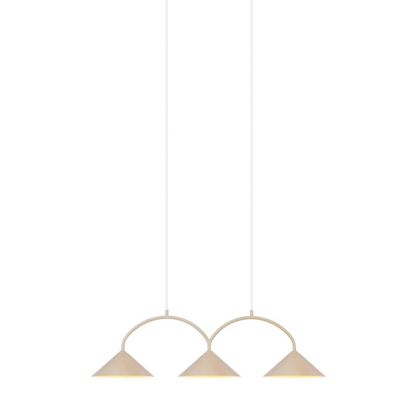 Designerska lampa wisząca Curve 3, beżowa - Globen Lighting