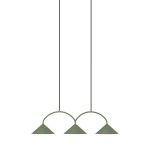 Designerska lampa wisząca Curve 3, zielona - Globen Lighting