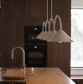 Designerska lampa wisząca Curve 5, beżowa - Globen Lighting