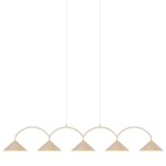 Designerska lampa wisząca Curve 5, beżowa - Globen Lighting