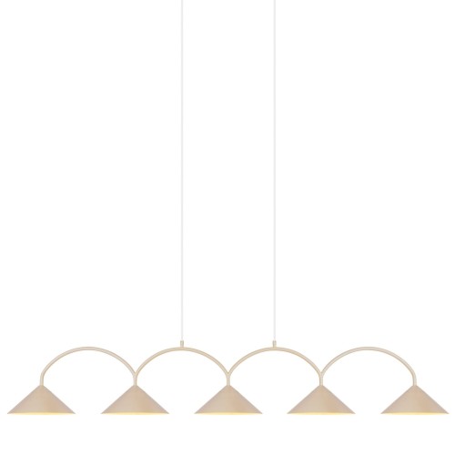 Designerska lampa wisząca Curve 5, beżowa - Globen Lighting