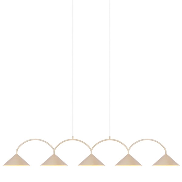 Designerska lampa wisząca Curve 5, beżowa - Globen Lighting