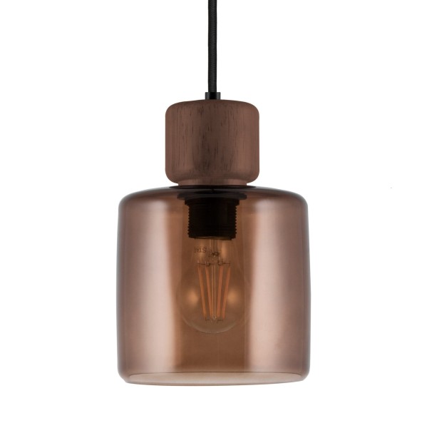 Brązowa szklana lampa wisząca Dot 23 - Globen Lighting