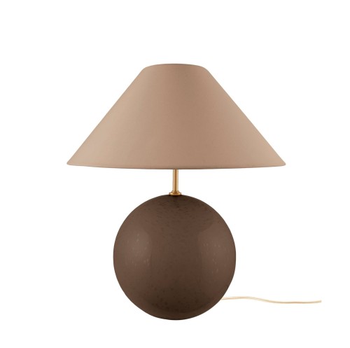 Lampa stołowa kula ze stożkowym kloszem Iris 35, Mocha - Globen Lighting