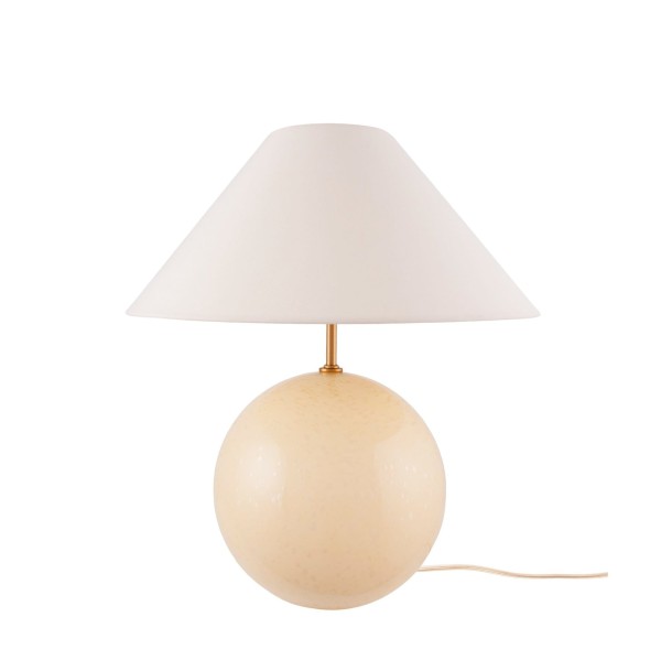 Lampa stołowa kula ze stożkowym kloszem Iris 35, kremowa - Globen Lighting