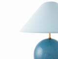 Lampa stołowa kula ze stożkowym kloszem Iris 35, Dove blue - Globen Lighting