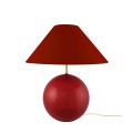 Lampa stołowa kula ze stożkowym kloszem Iris 35, burgundowy - Globen Lighting